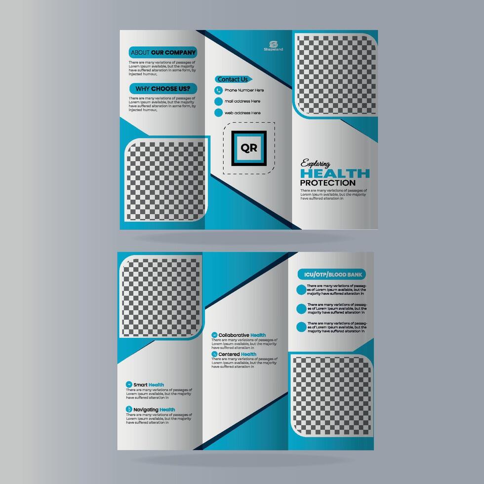 Trifold brochure template vector