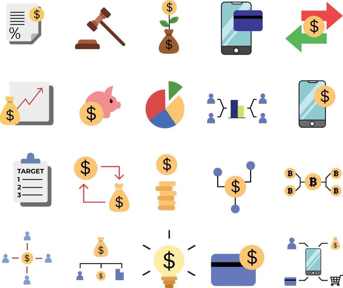 Finance and Economy Flat Icon vector