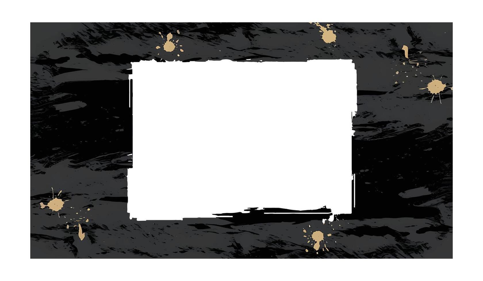 Dark grungy frame design. vector