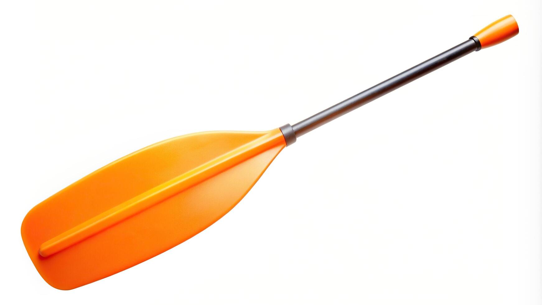 A paddle with an orange handle and black tip photo