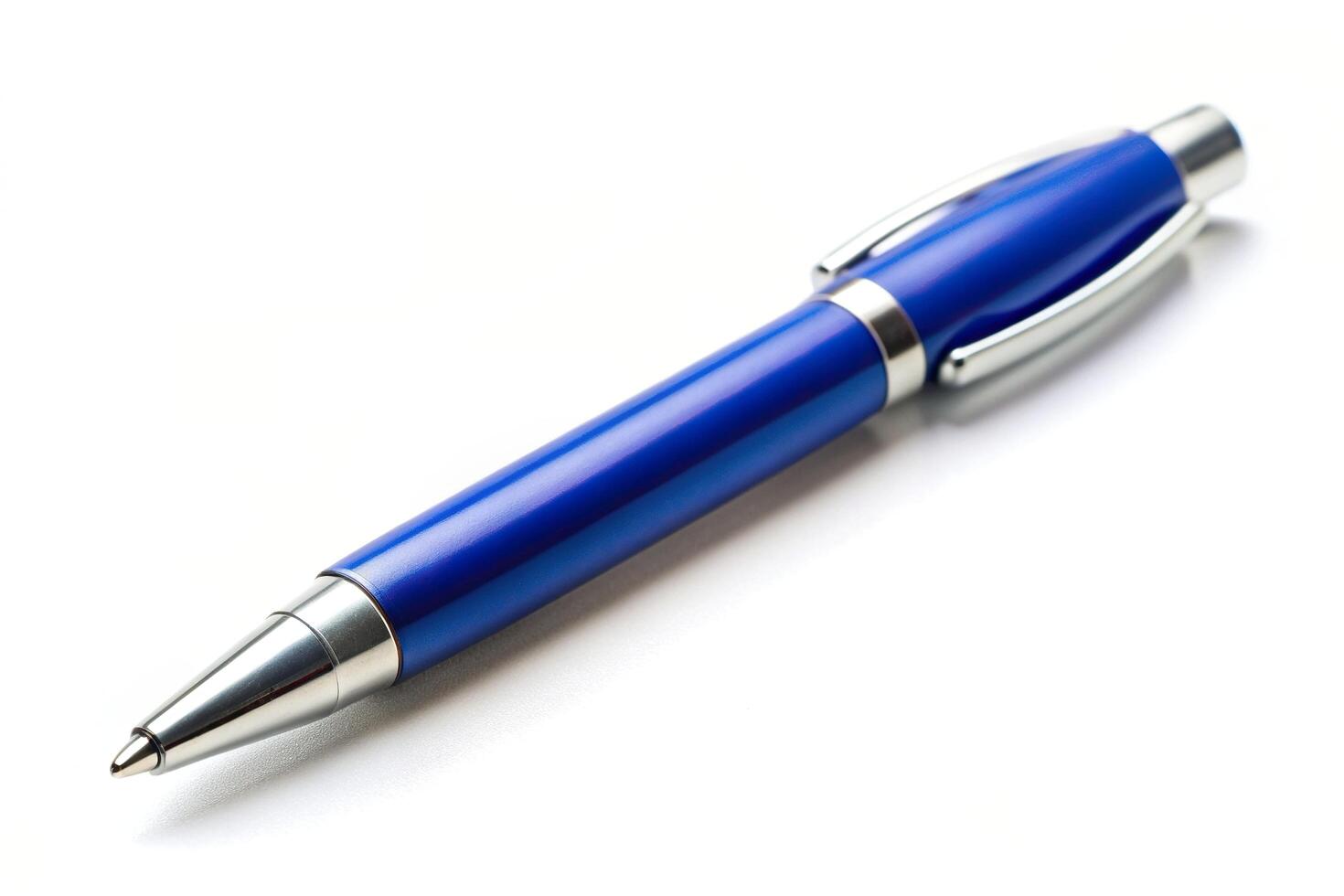 white background, macro, ink, writing instrument, office supplies, tool, stationery item, penmanship, ballpoint pen, creativity, Isolated ballpoint pen with blue cap on white background photo