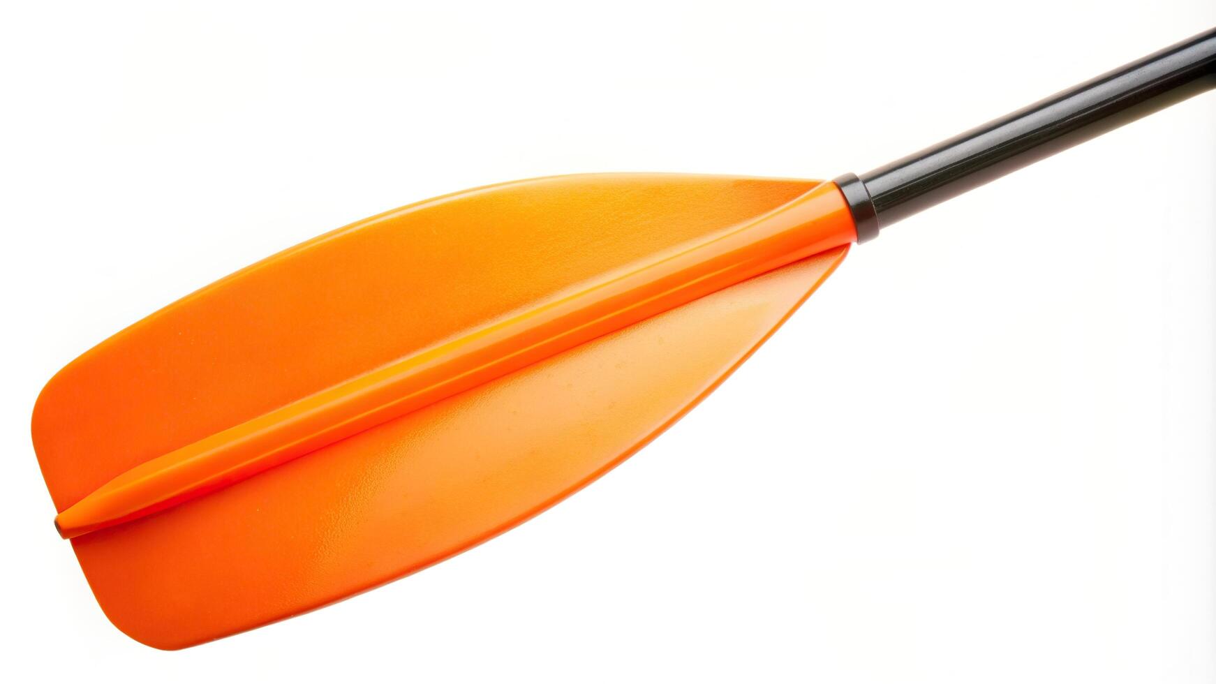 white background, paddle, kayak, extreme close-up, Extreme close up of an orange kayak paddle isolated on a white background photo