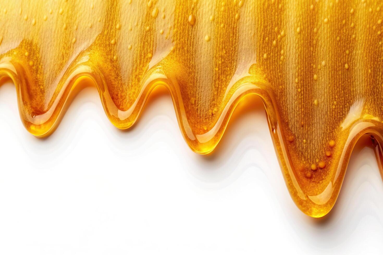 A close up view of a diagonal wavy drizzle of healthy honey on a white background, dessert, sweet, organic, ingredient, transparent, drizzle, close-up, background,diagonal, white, food, honey photo