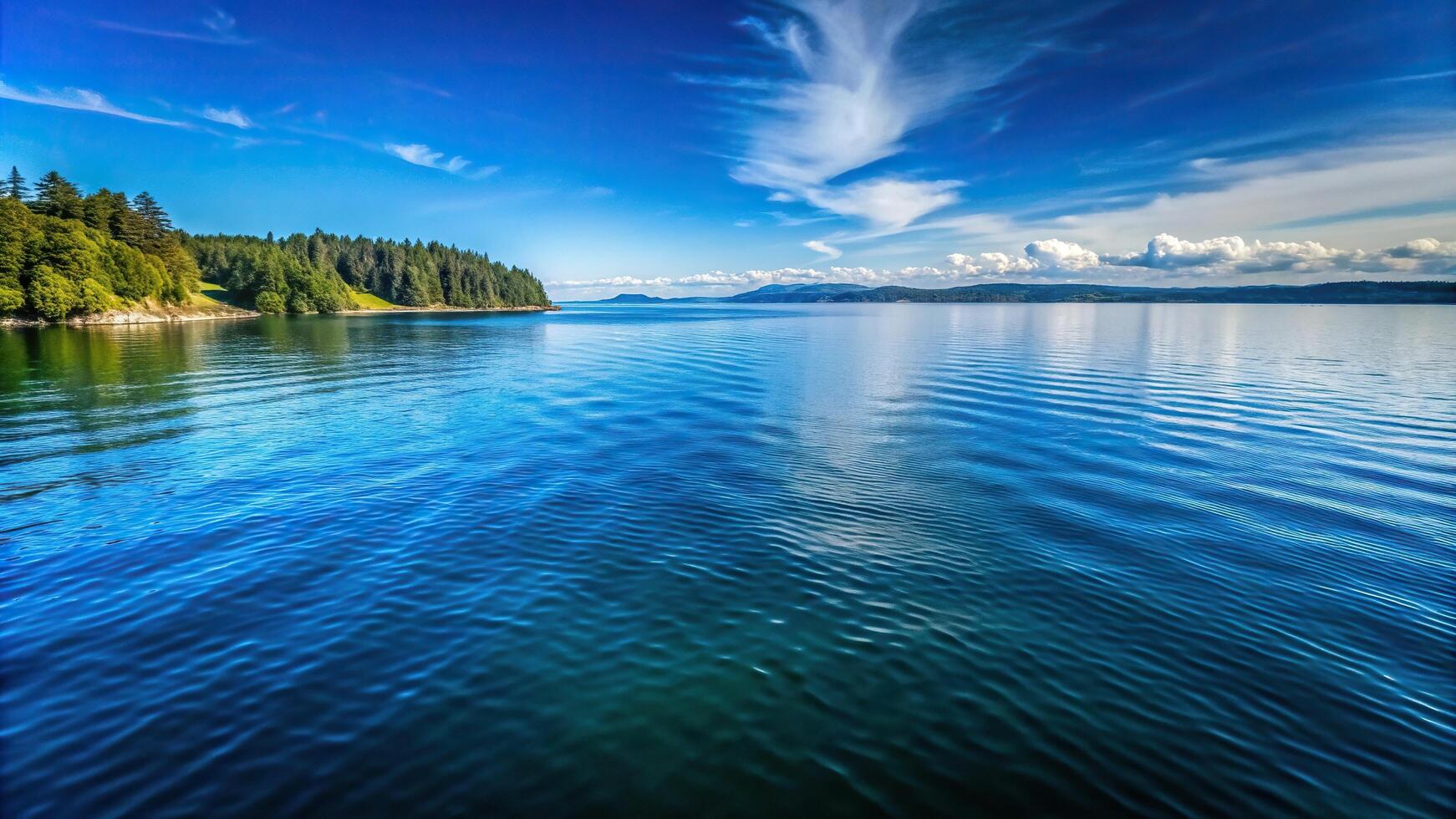 coastal, waves, sea, landscape, Pacific Ocean, horizon, environment, Puget Sound, wide-angle, outdoor, peaceful, Blue water texture along Puget Sound in Washington Wide Angle photo
