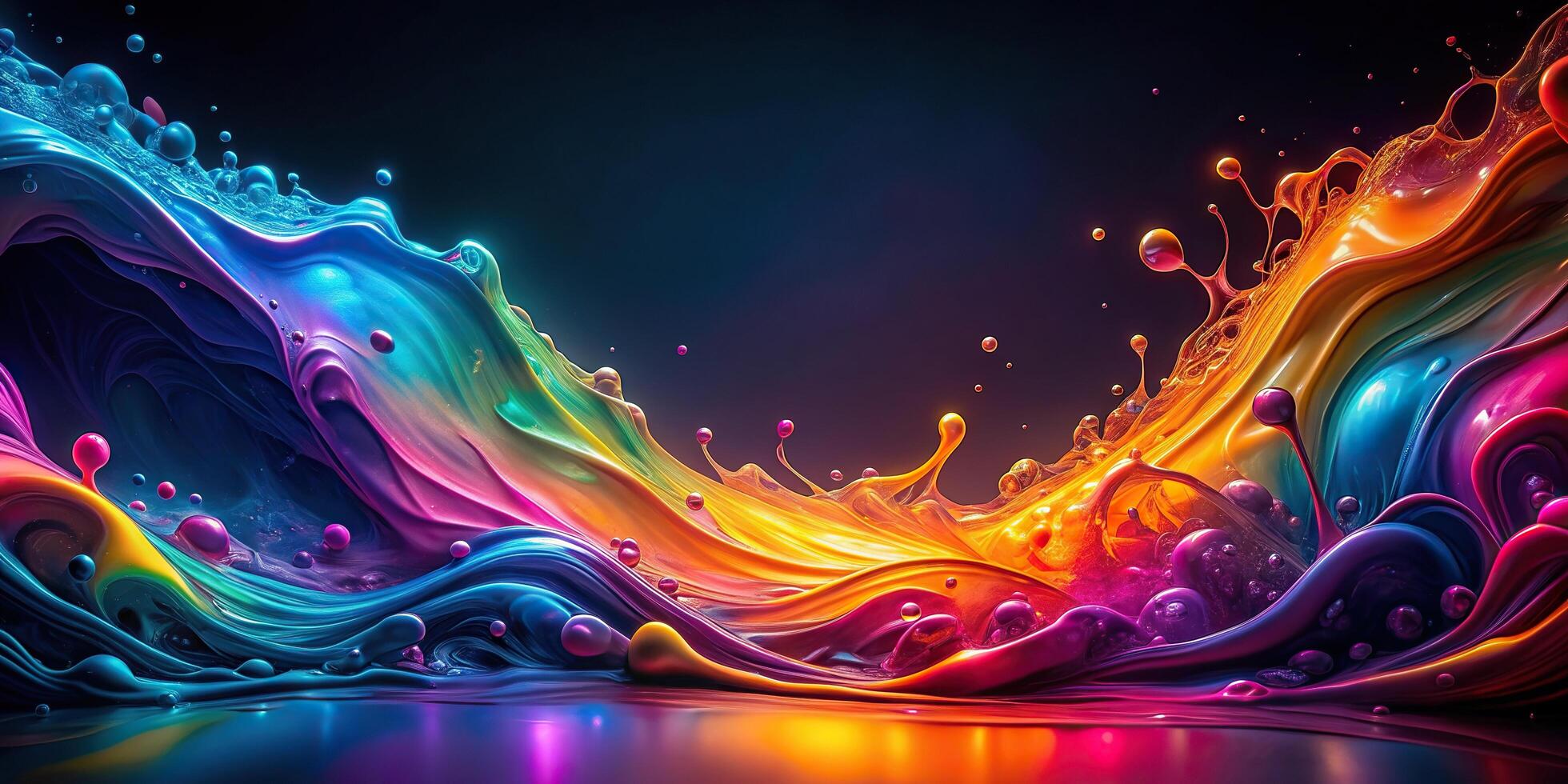 vibrant, vivid, extreme close-up, flowing, bright, swirling, liquid, artistic, glowing, texture, effect, iridescent, Abstract liquid background in colorful neon light Extreme Close Up photo