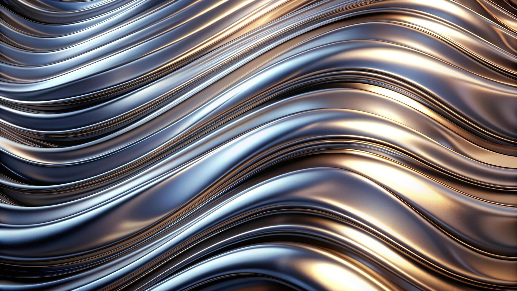 metallic surface, silver, wavy, minimalistic, texture, shiny, design, long shot, sleek, Metallic wavy silver shiny chrome texture abstract vertical background with a long shot perspective photo