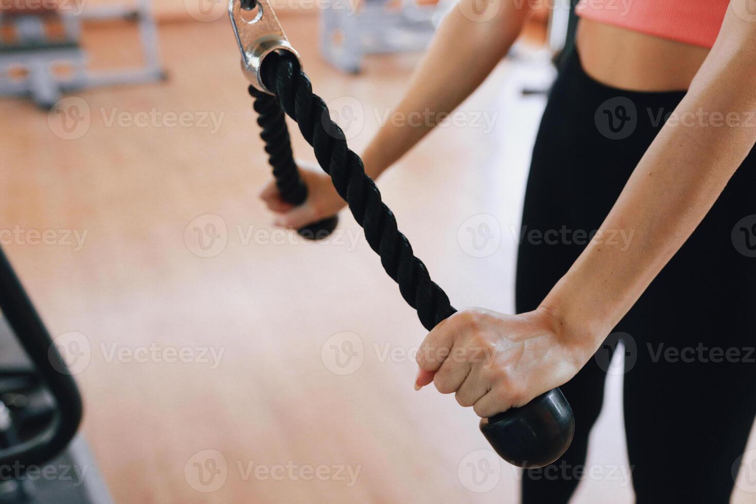 Hand Close Up Of A Woman Training Triceps photo