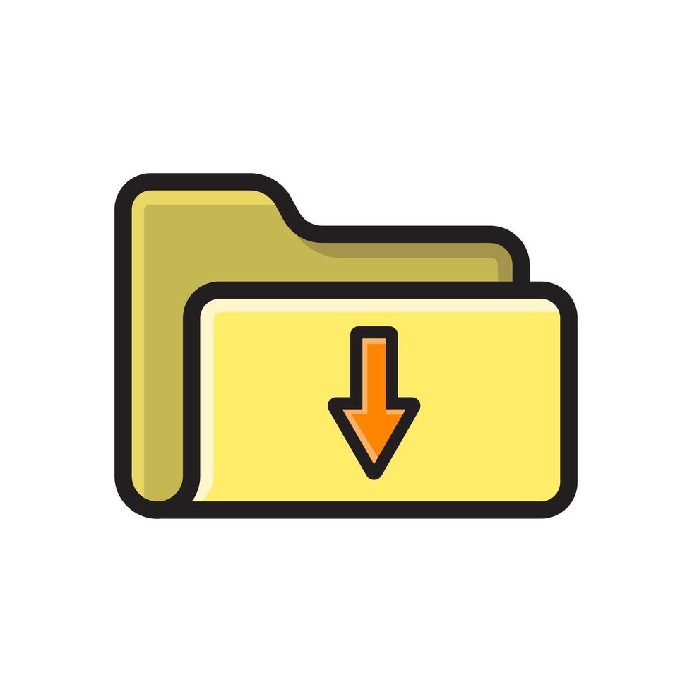Data transfer icon for digital download folders vector