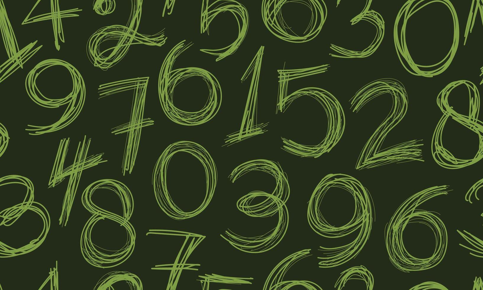 Hand lettering seamless pattern numeric background vector