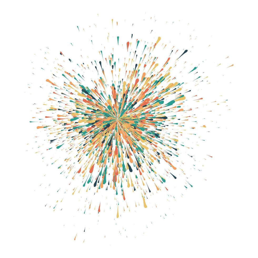 Abstract Explosive Burst Art. An Explosion of Color and Energy vector
