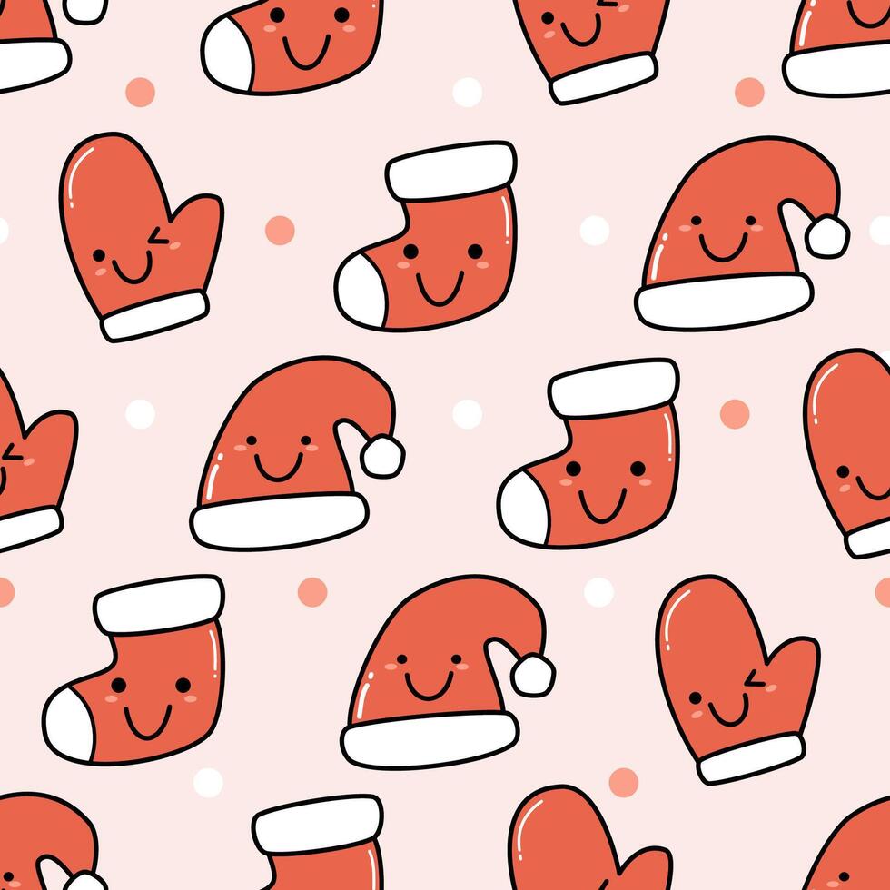 Seamless pattern with christmas vector
