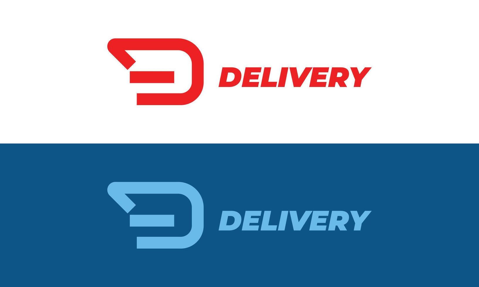 Minimalist Delivery logo design is very suitable for delivery service business vector
