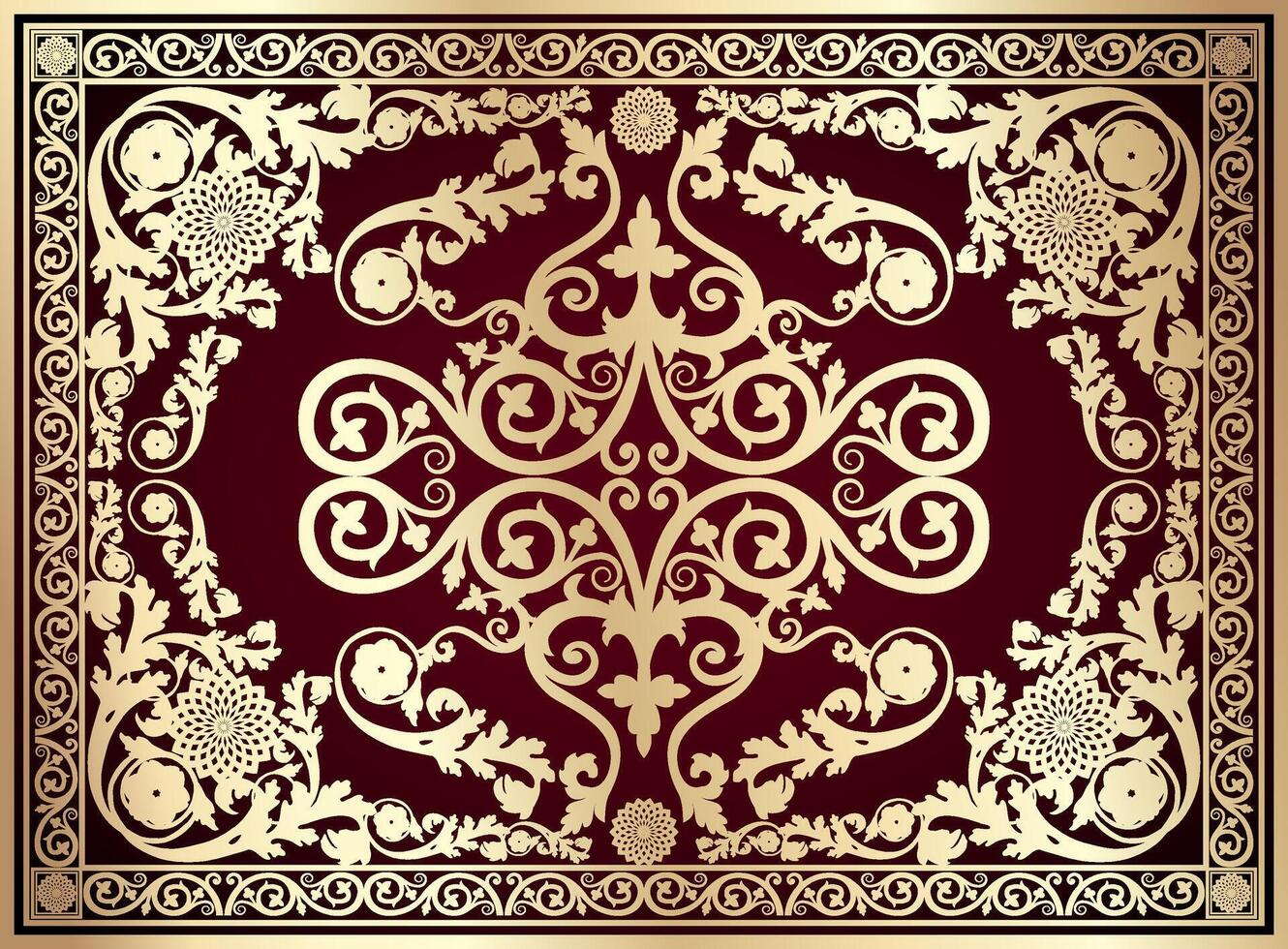 ornamental background carpet, card, illustration vector