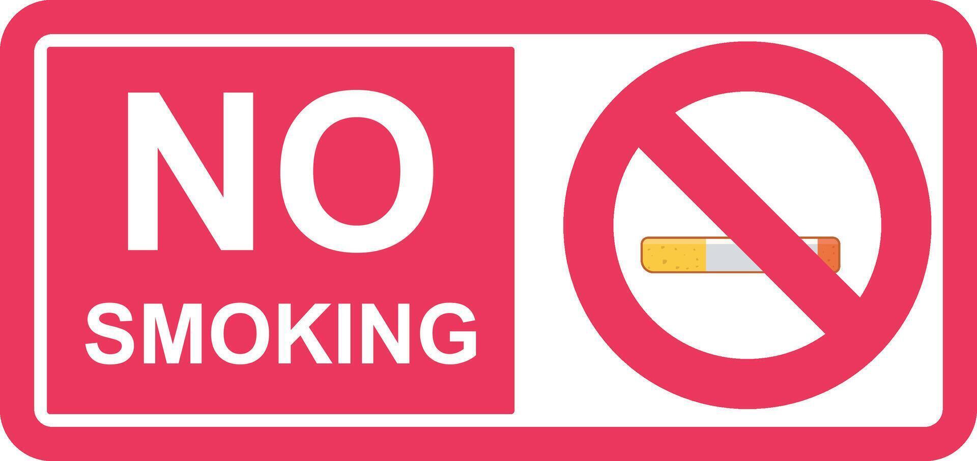 Attention Sign No Smoking Area Isolated Symbol of Smoking Restriction and Smoking Prohibition vector