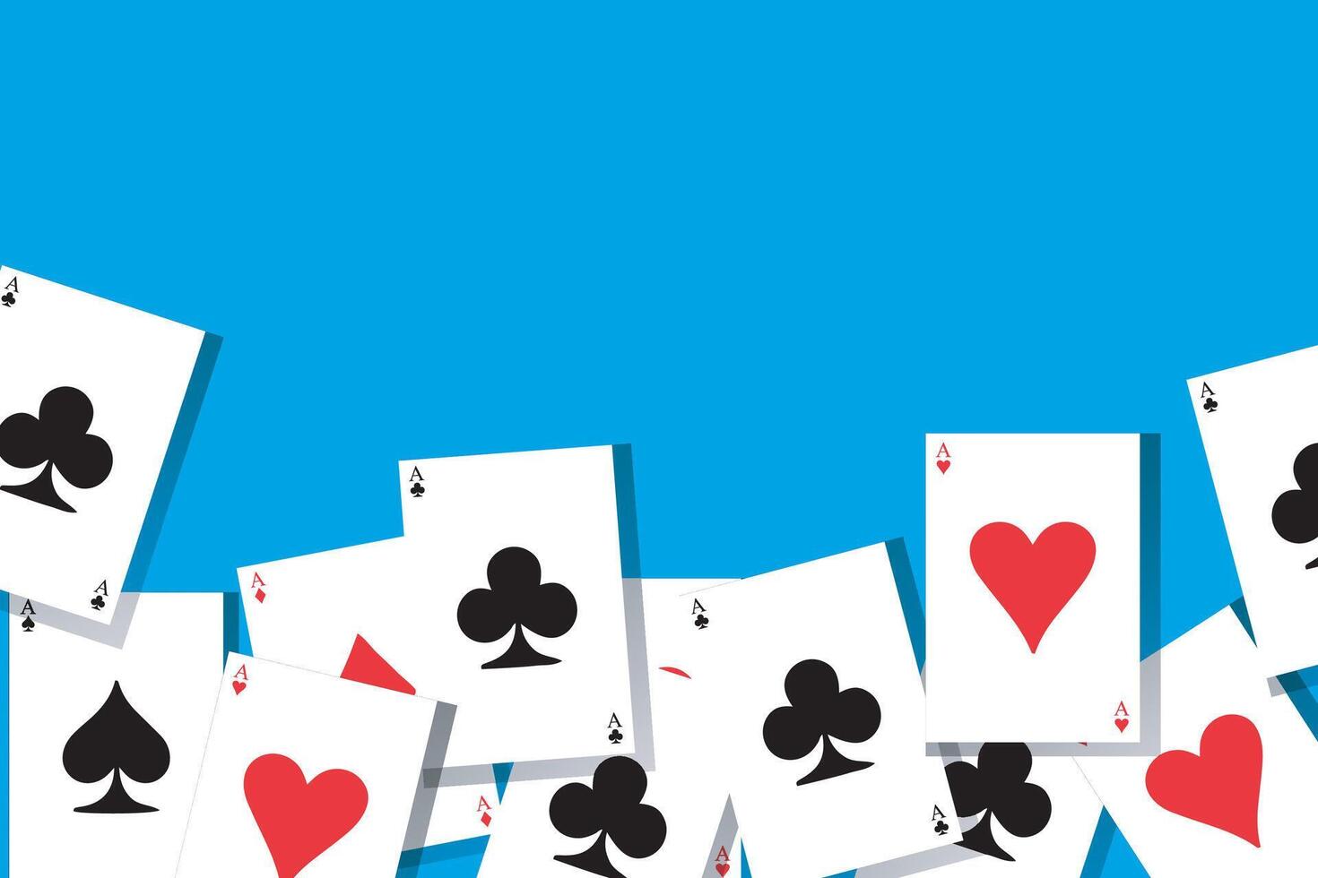 poker card wallpaper on blue background vector