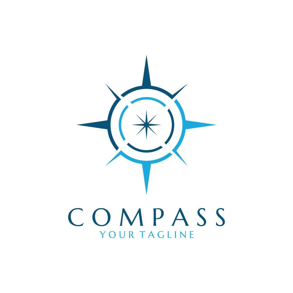 Compass Logo Icon with Simple Concept vector