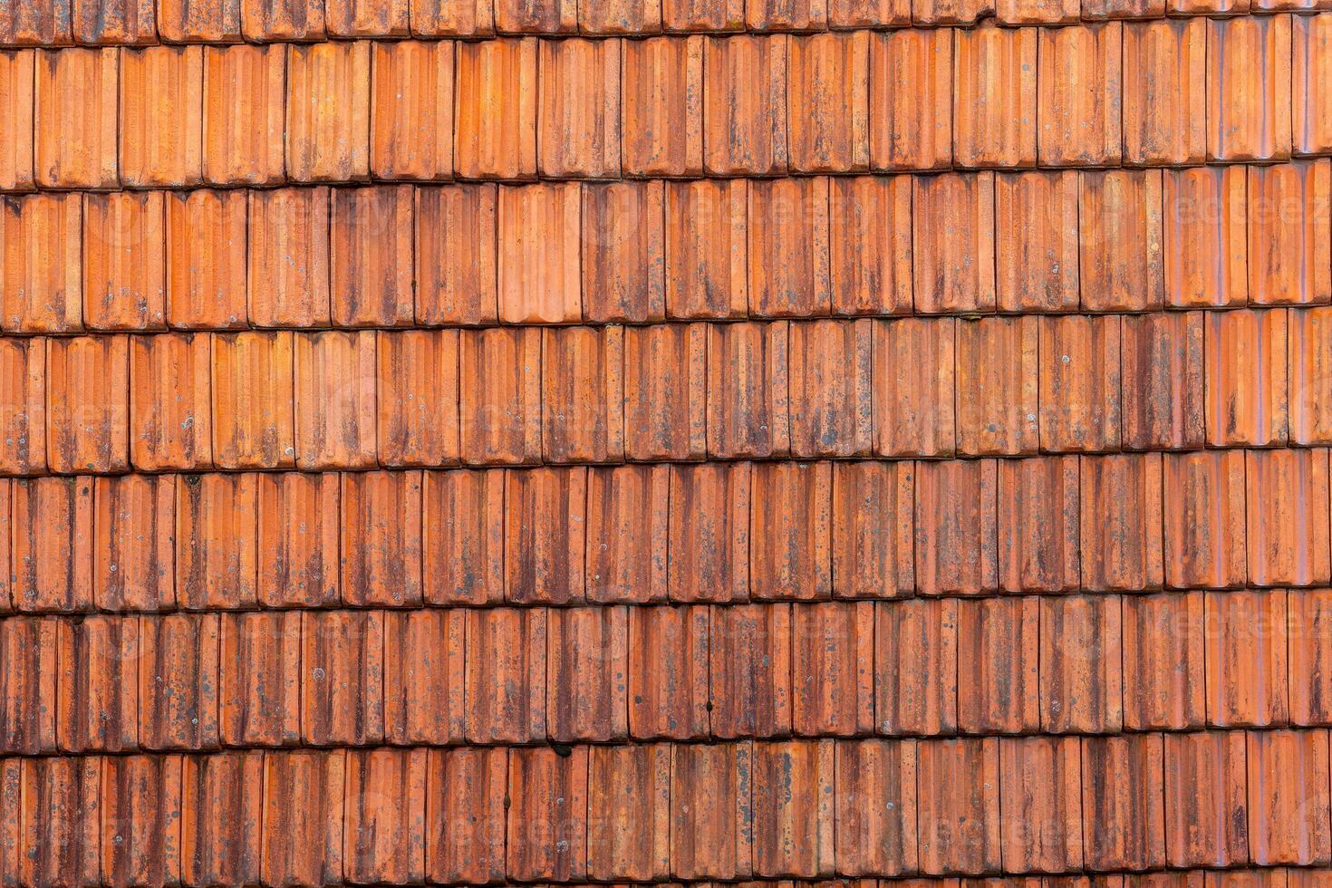 red roof with a pattern of shingles photo