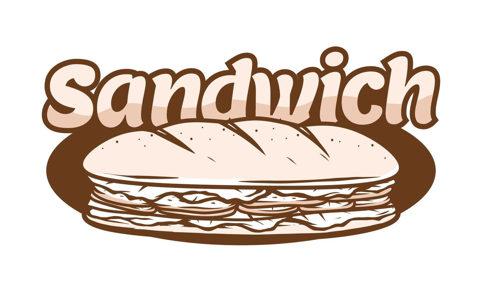 Sub sandwich logo design vector
