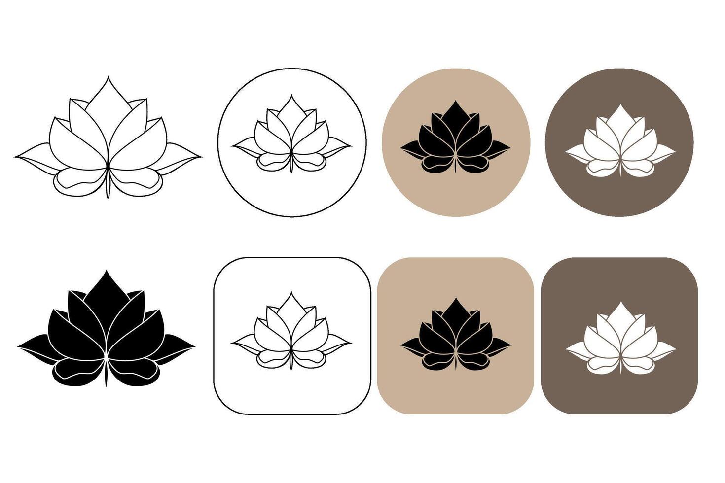 Lotus flower. Contour line illustration for logo, design, packaging, corporate identity, labels, postcards, invitations. vector