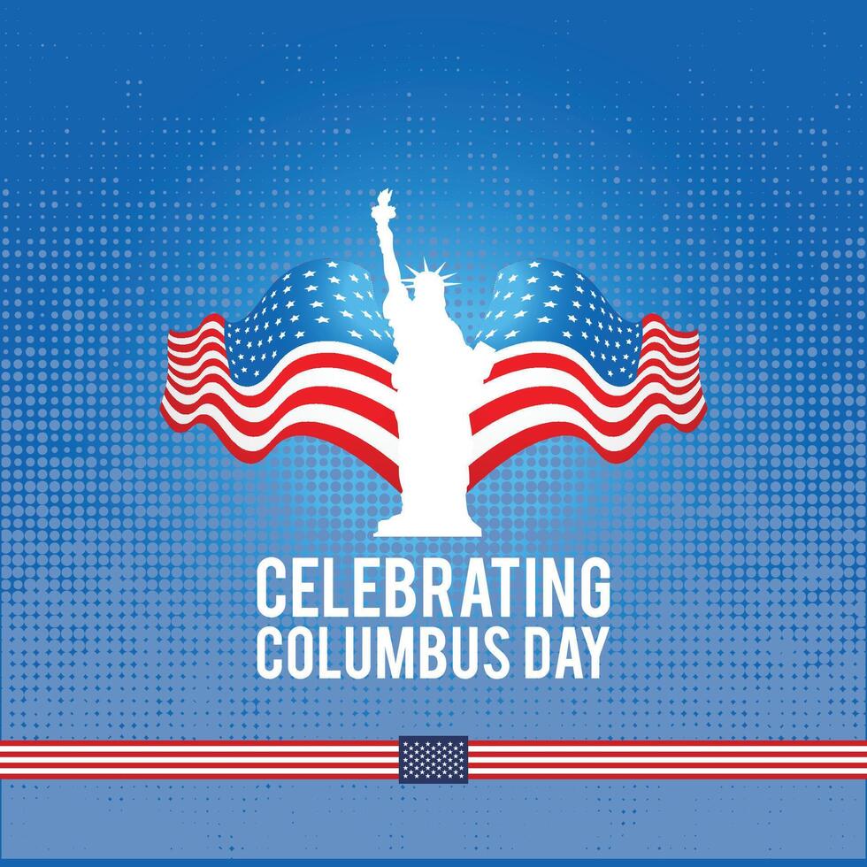 Happy columbus day card vector
