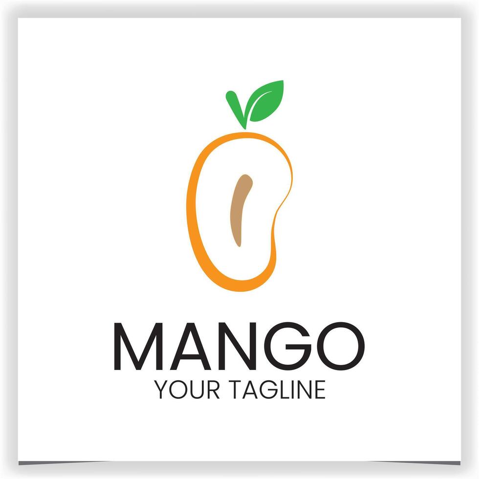 mango logo design template vector