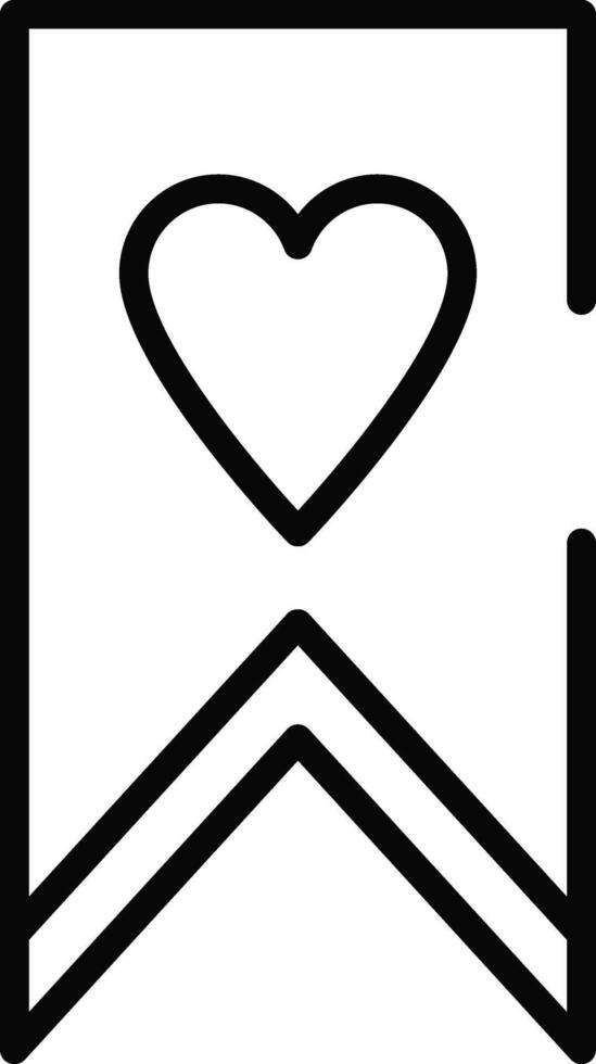 Rounded Stroke Favourite Icon vector