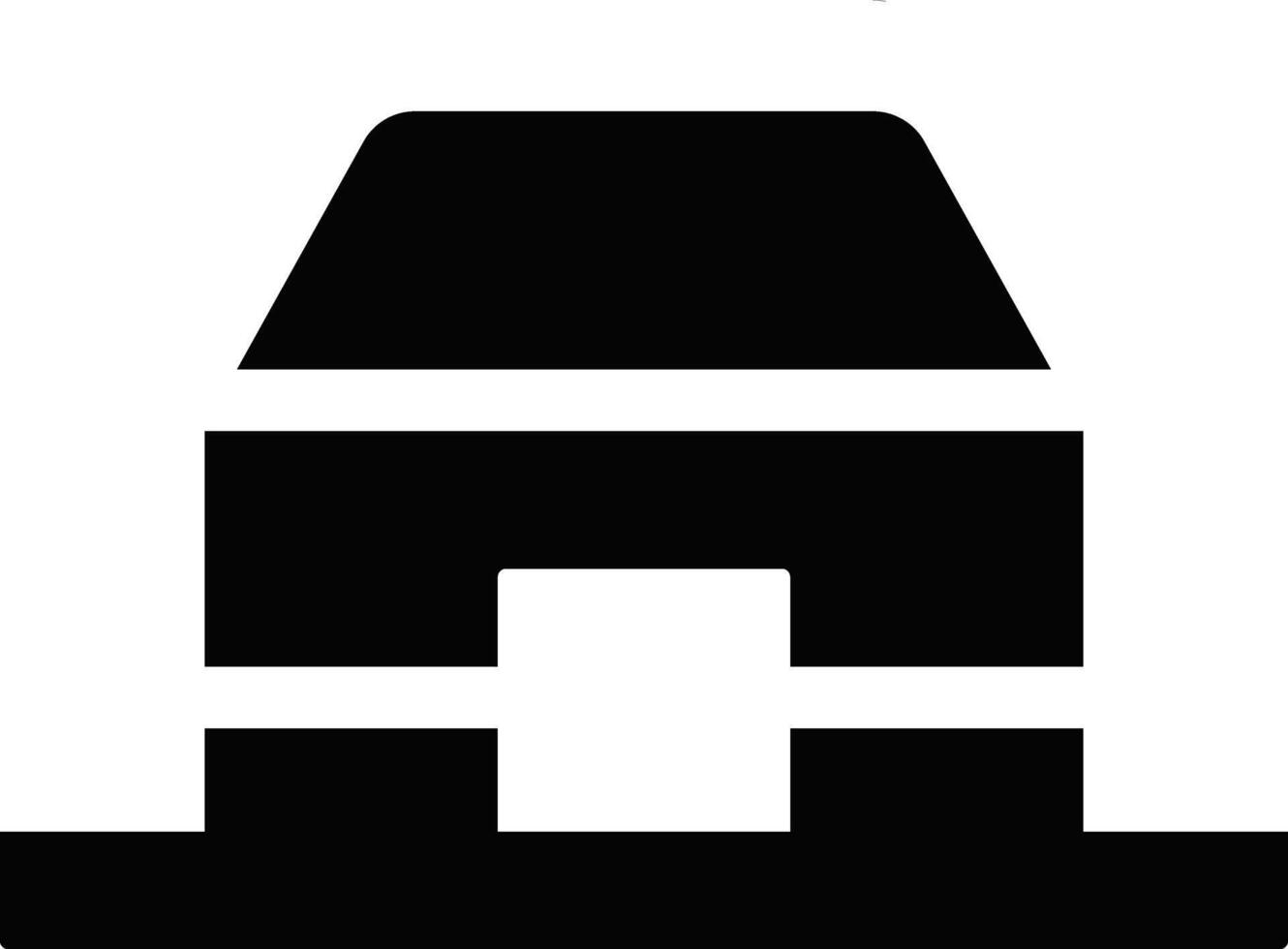 Rounded filled Temple Icon vector