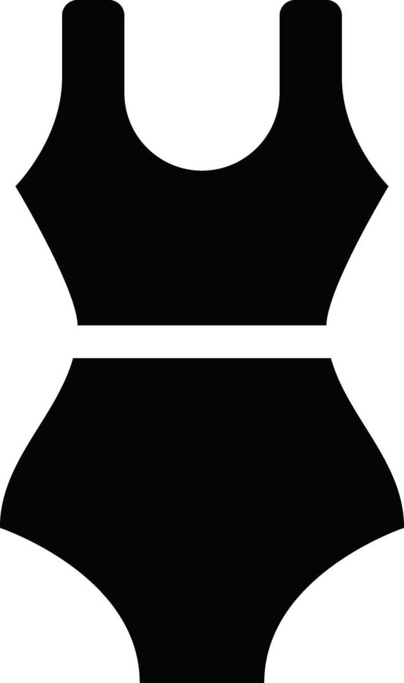 Rounded filled Swimsuit Icon vector