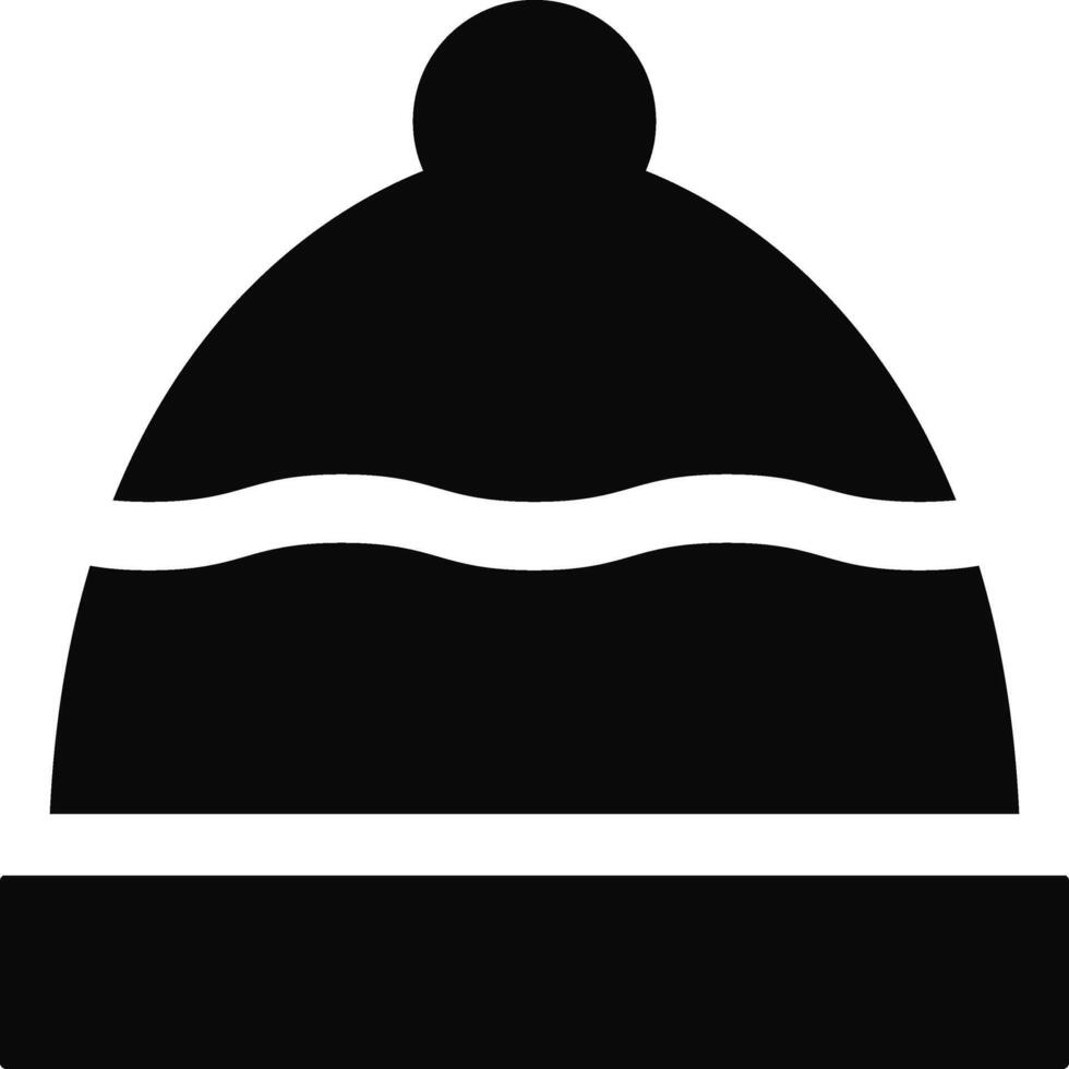 Rounded filled Beanie Icon vector