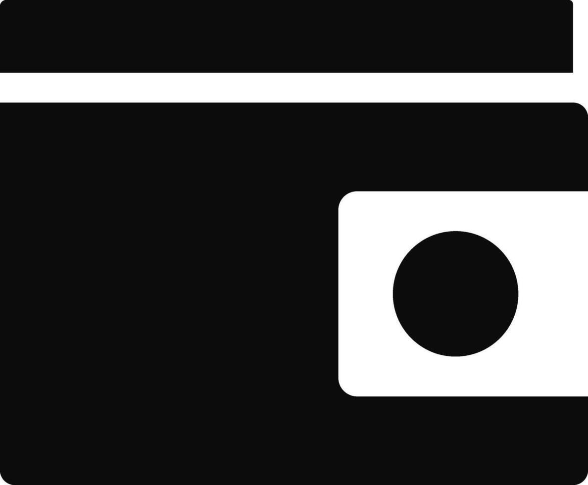 Rounded filled Wallet Icon vector