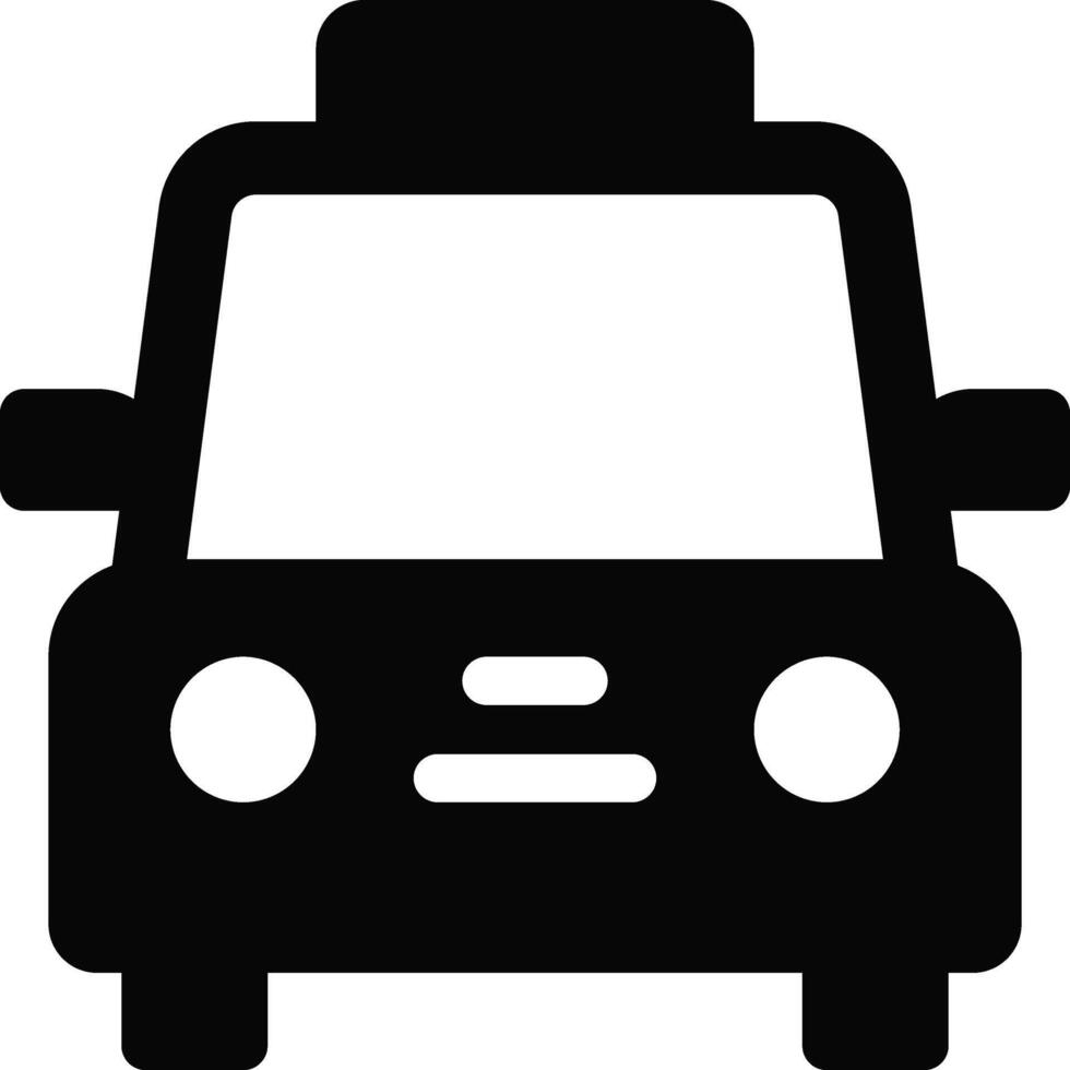 Rounded filled Taxi Icon vector