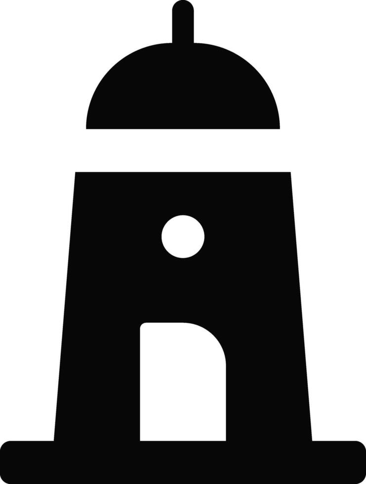 Rounded filled Lighthouse Icon vector
