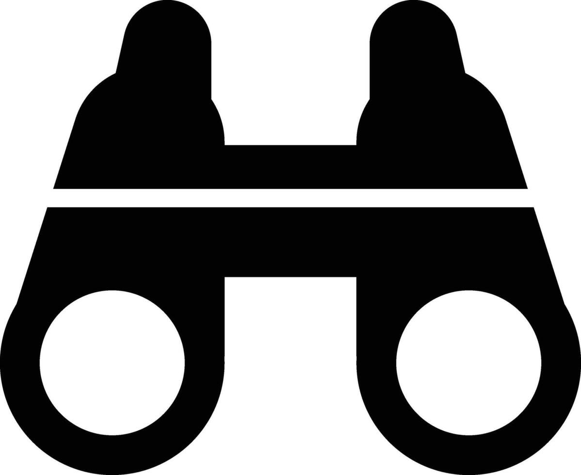 Rounded filled Binoculars Icon vector