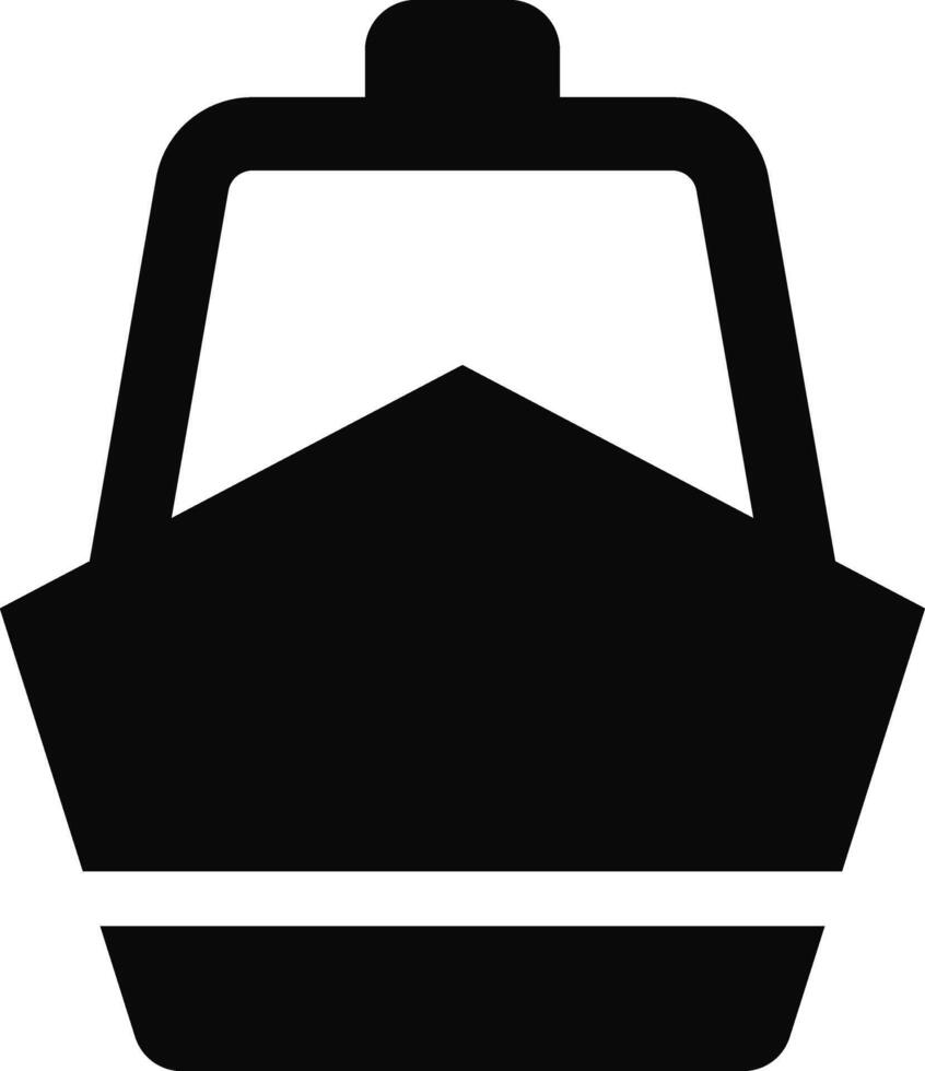 Rounded filled Boat Icon vector