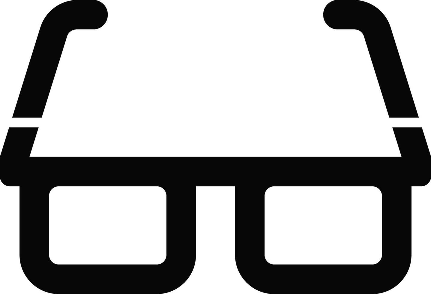 Rounded filled Glasses Icon vector