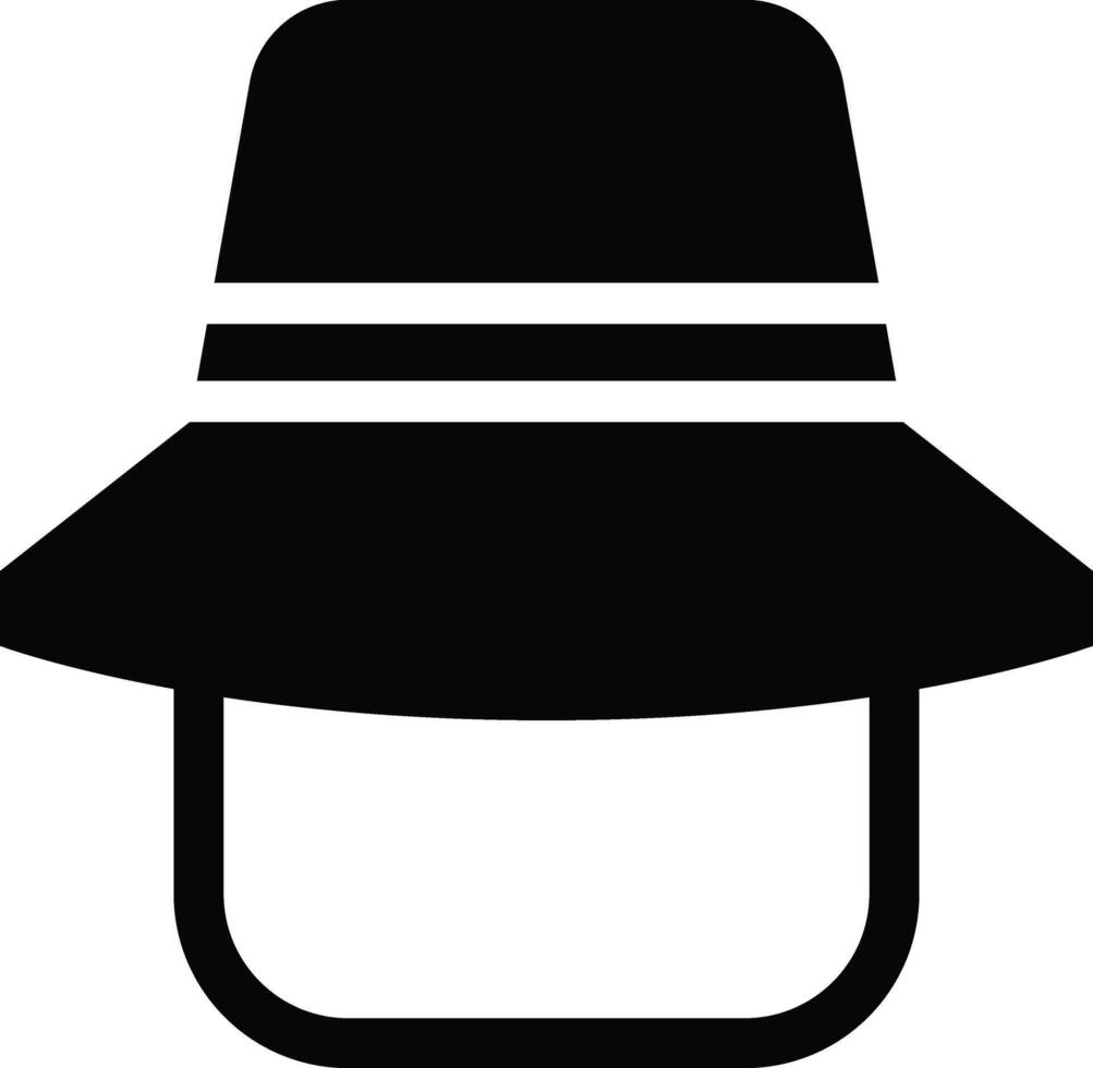Rounded filled Explorer Hat Icon vector