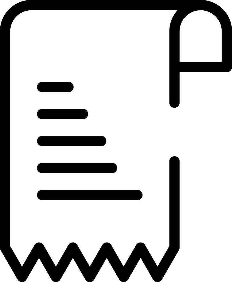 Rounded Stroke Bill Icon vector