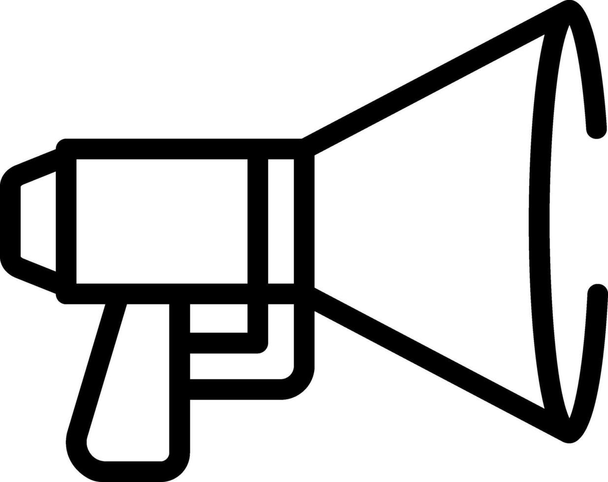 Rounded Stroke Megaphone Icon vector