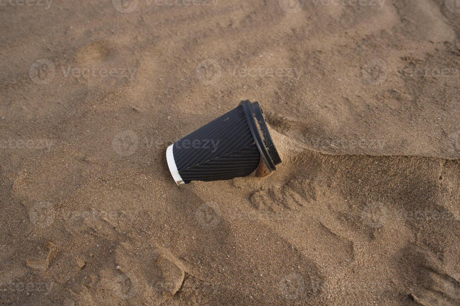 Pollution in the beach photo
