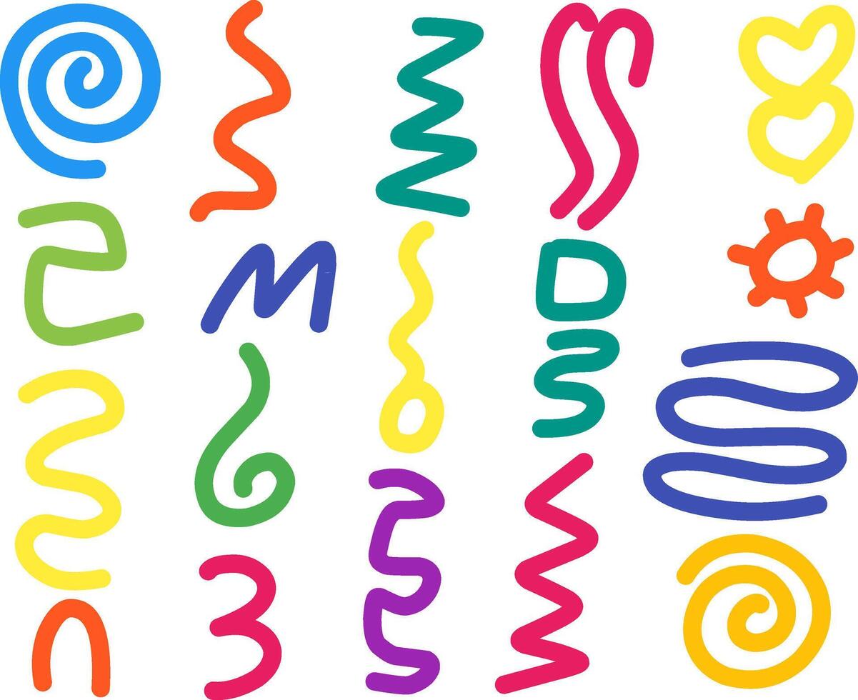 doodle art illustration abstract line vector