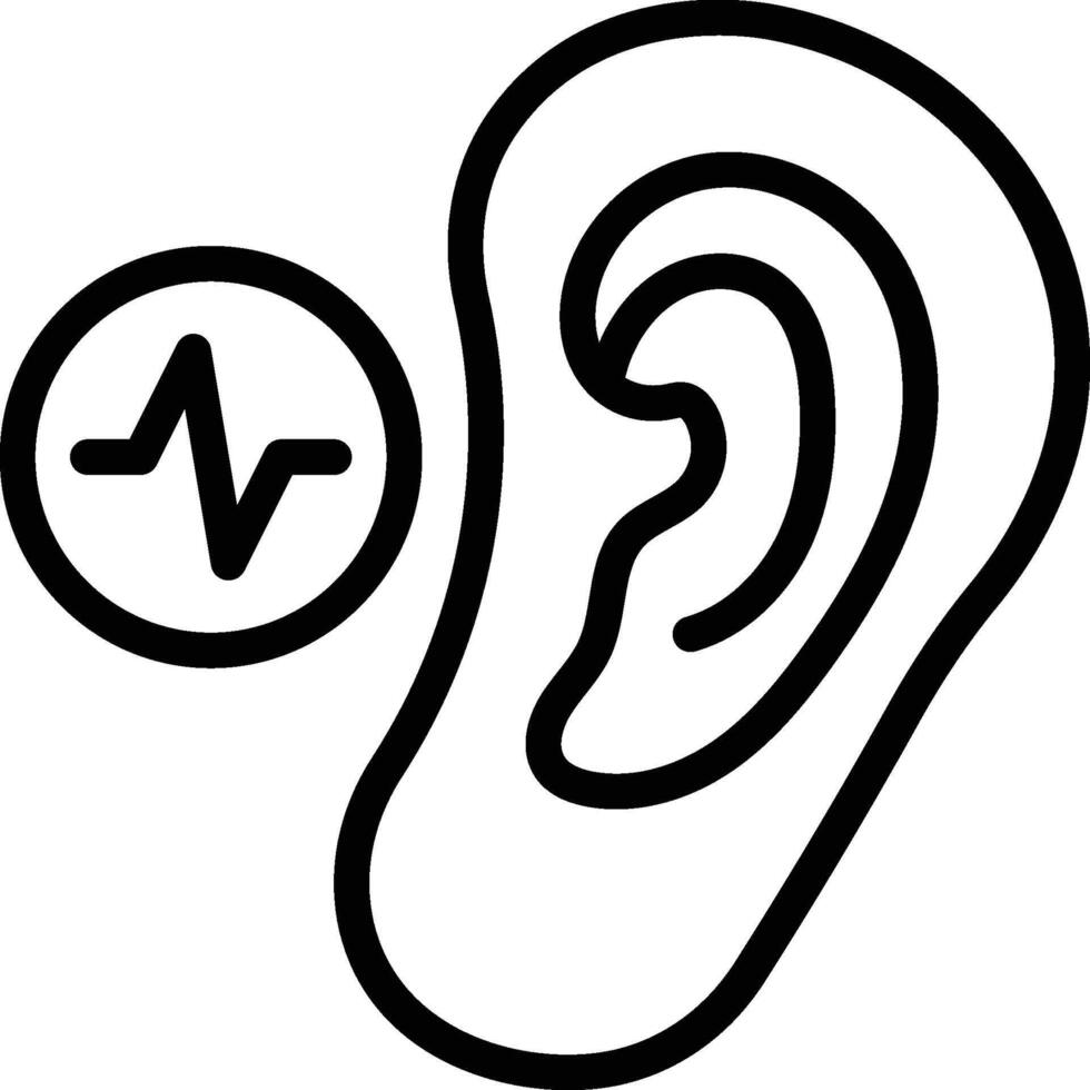 Ear Icon. Ear Icon for Hearing and Communication Themes vector