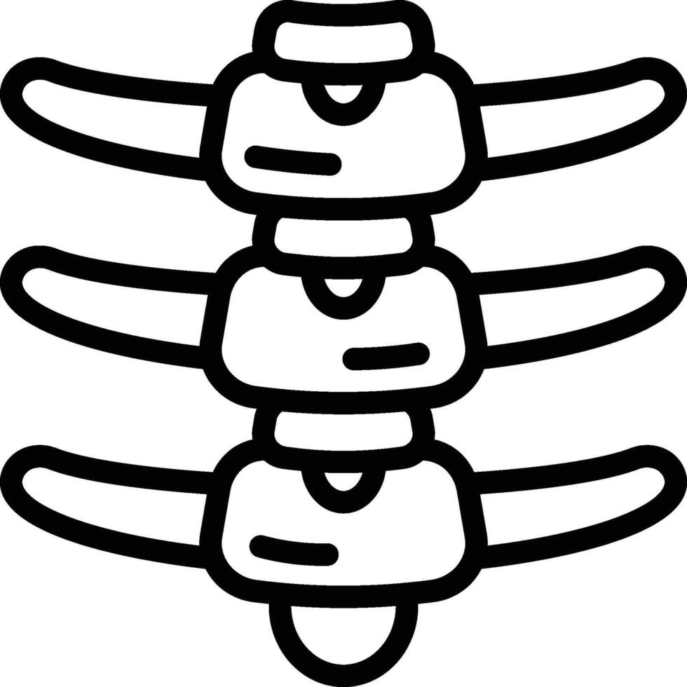 Spine Icon. spine bone icon vector