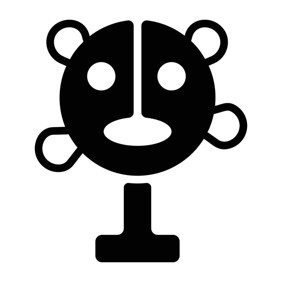 A glyph icon of indigenous sun vector
