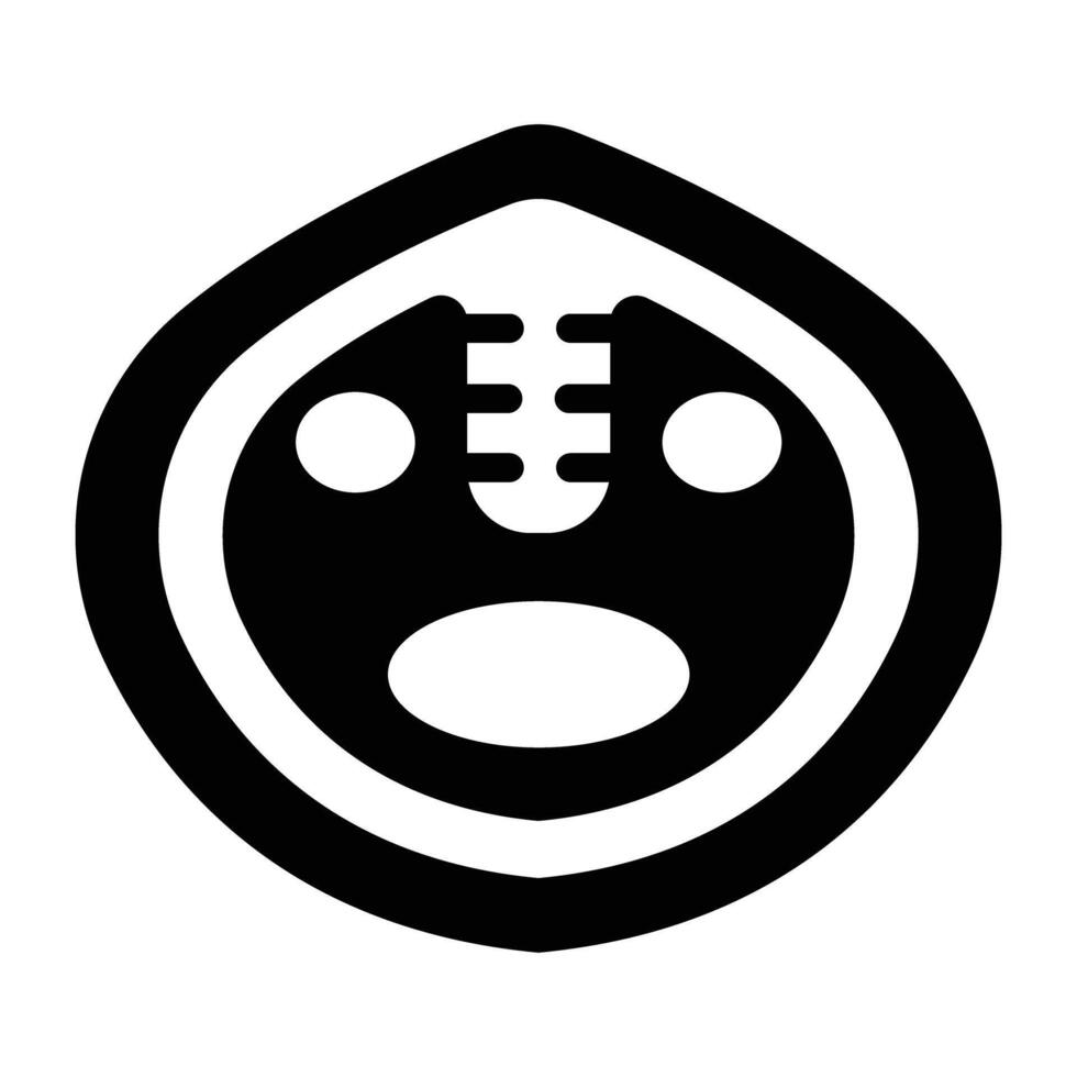 A filled style icon of taino drawing vector