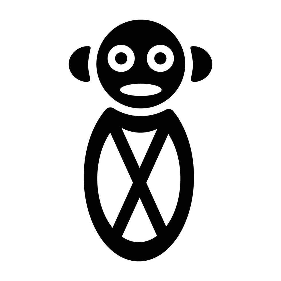 Taino baby filled style icon vector