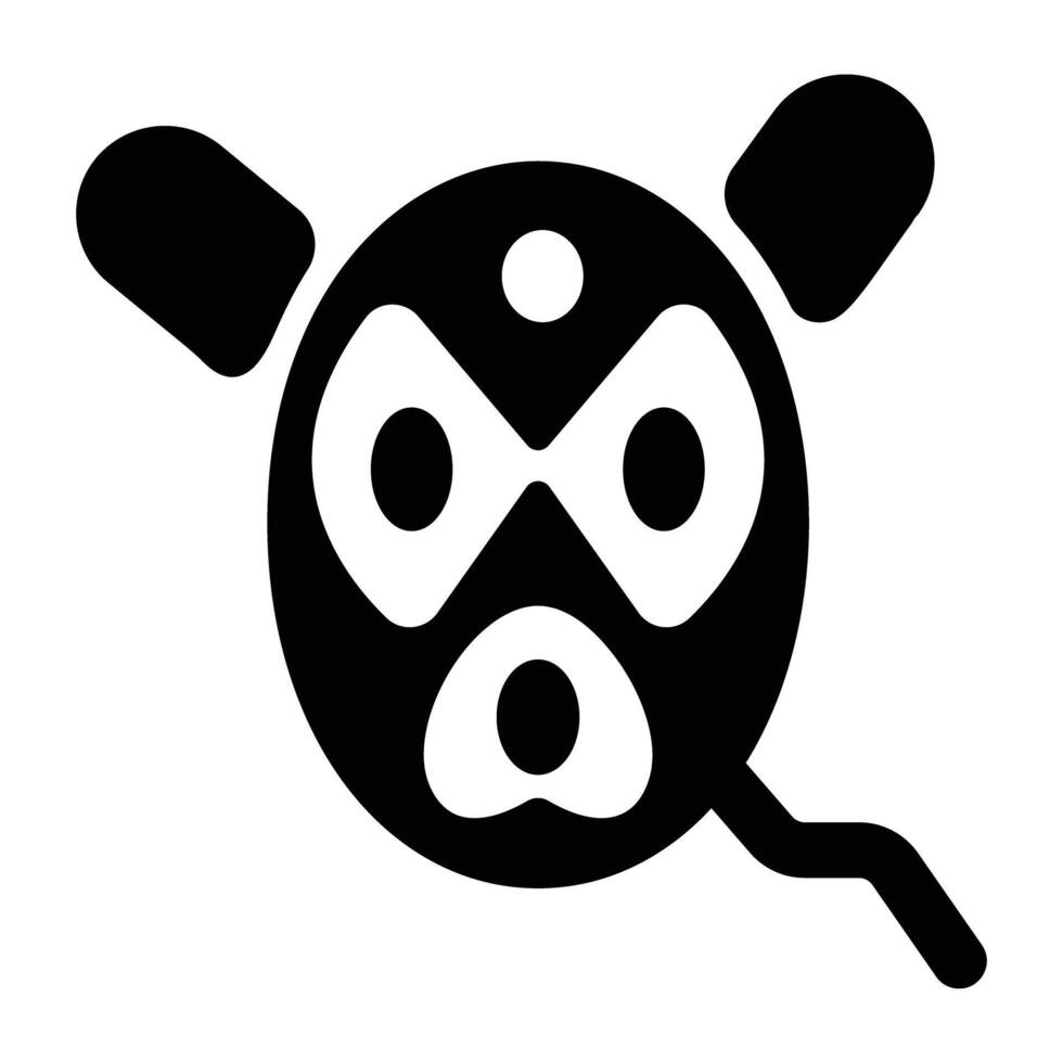 Solid style icon of taino painting vector