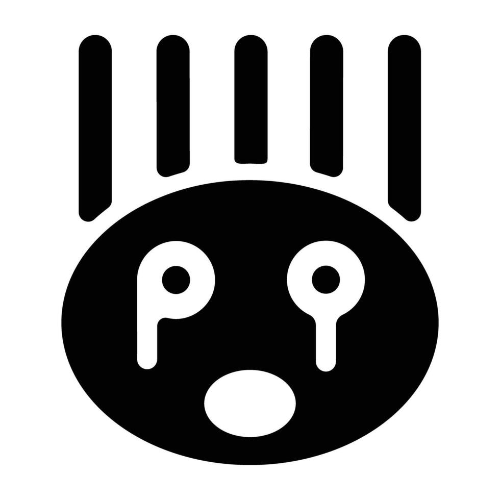 A glyph style icon of taino sign vector