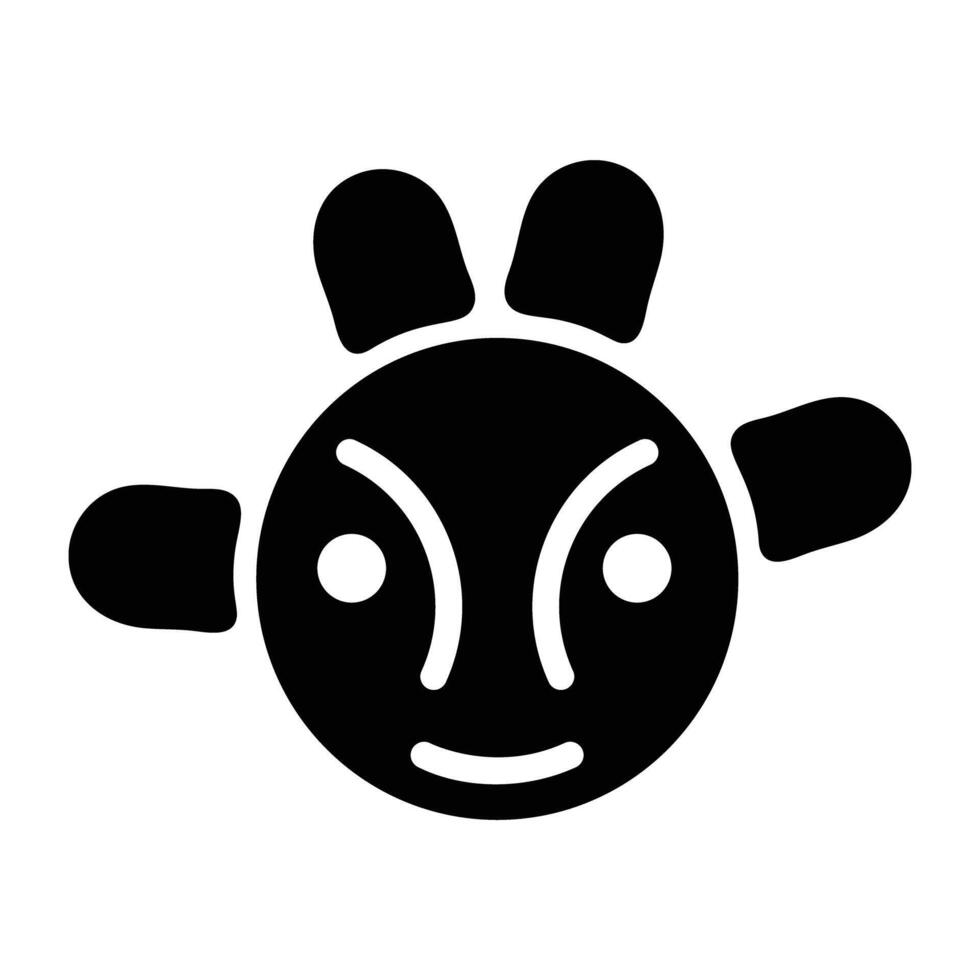 Filled style icon of petroglyph tattoo vector