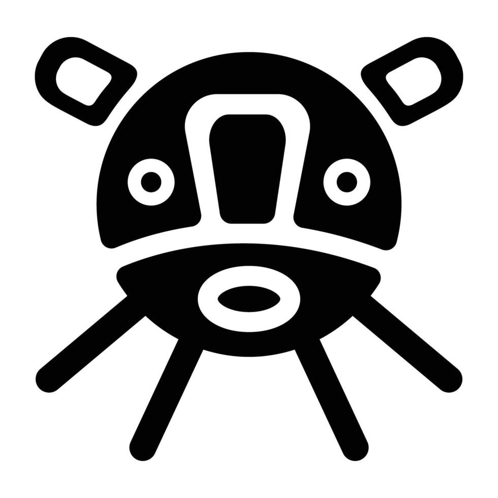 Glyph style icon of taino petroglyph vector