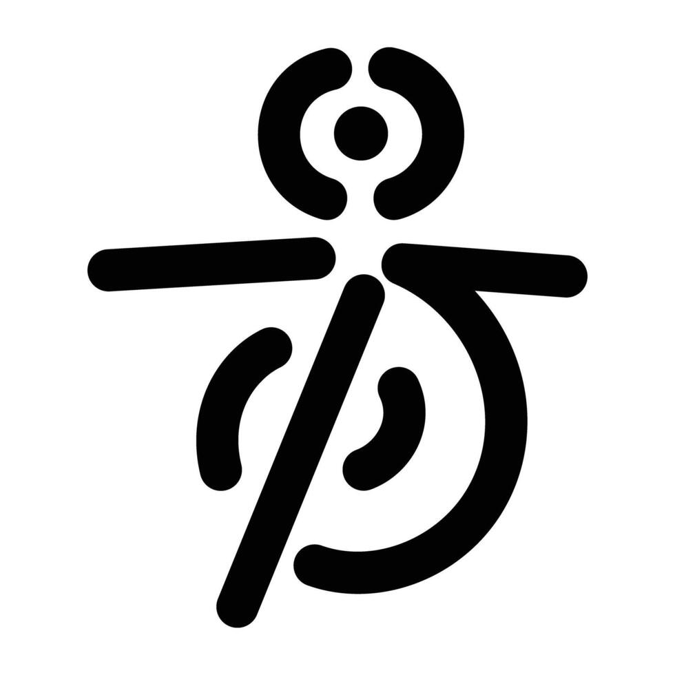 A glyph icon of sigil sign vector